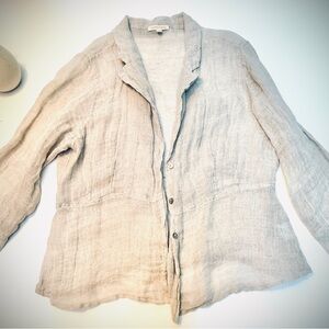 Eileen Fisher Cream Linen Top